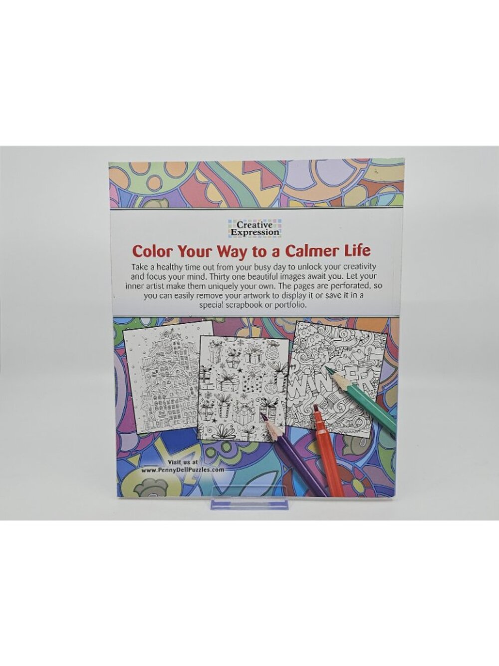 Splash of Color Coloring Book Vol 1 Creative Expression Christmas Adult Kids - Picture 4 of 12